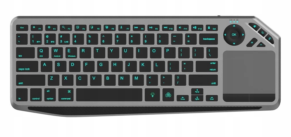 Bezdrôtová klávesnica Techly Dual s Bluetooth/RF touchpadom, LED RGB